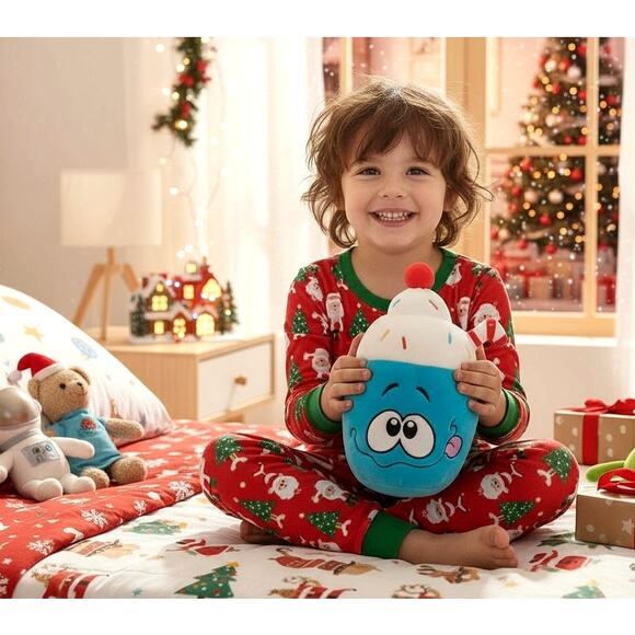 🍦 Squishmallow Sugar Loaf Ice Cream Plush 🧁 Blue Sprinkles Pillow Toy 🎄 Rare - Picture 1 of 16